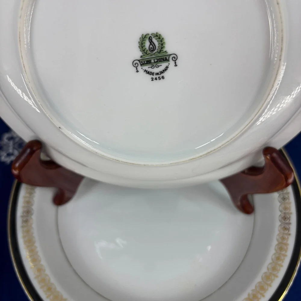 Sone China Kent #2456 rim soup bowl with gold scrollwork